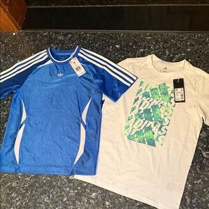 Adidas Kids Blue and White Tee Set
